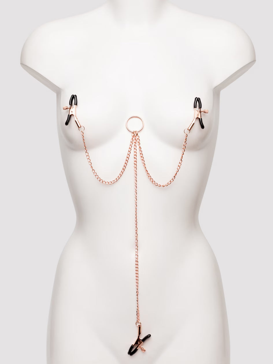 Bondage Boutique Rose Gold Nipple and Clit Clamps
