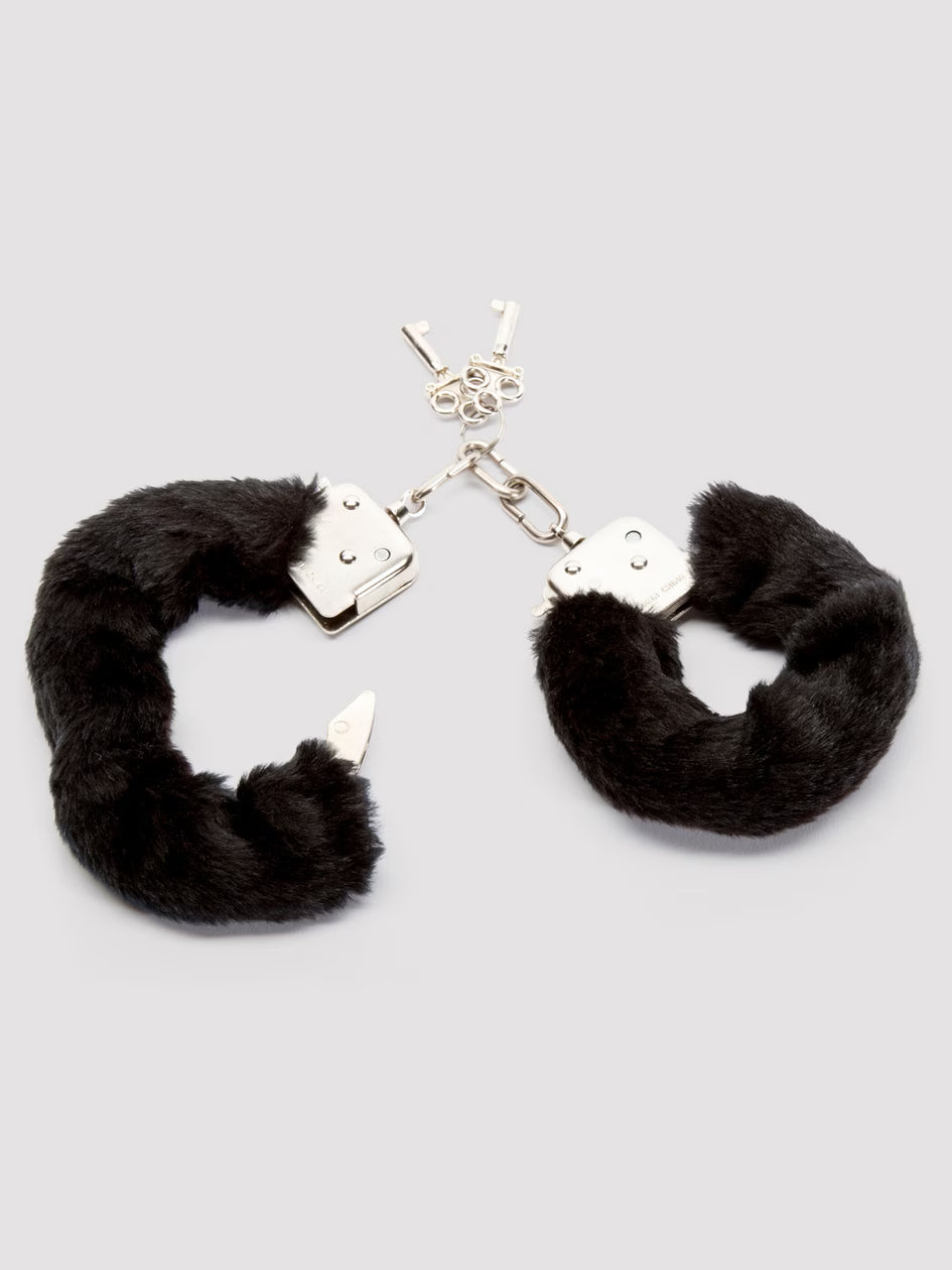Lovehoney Black Furry Handcuffs